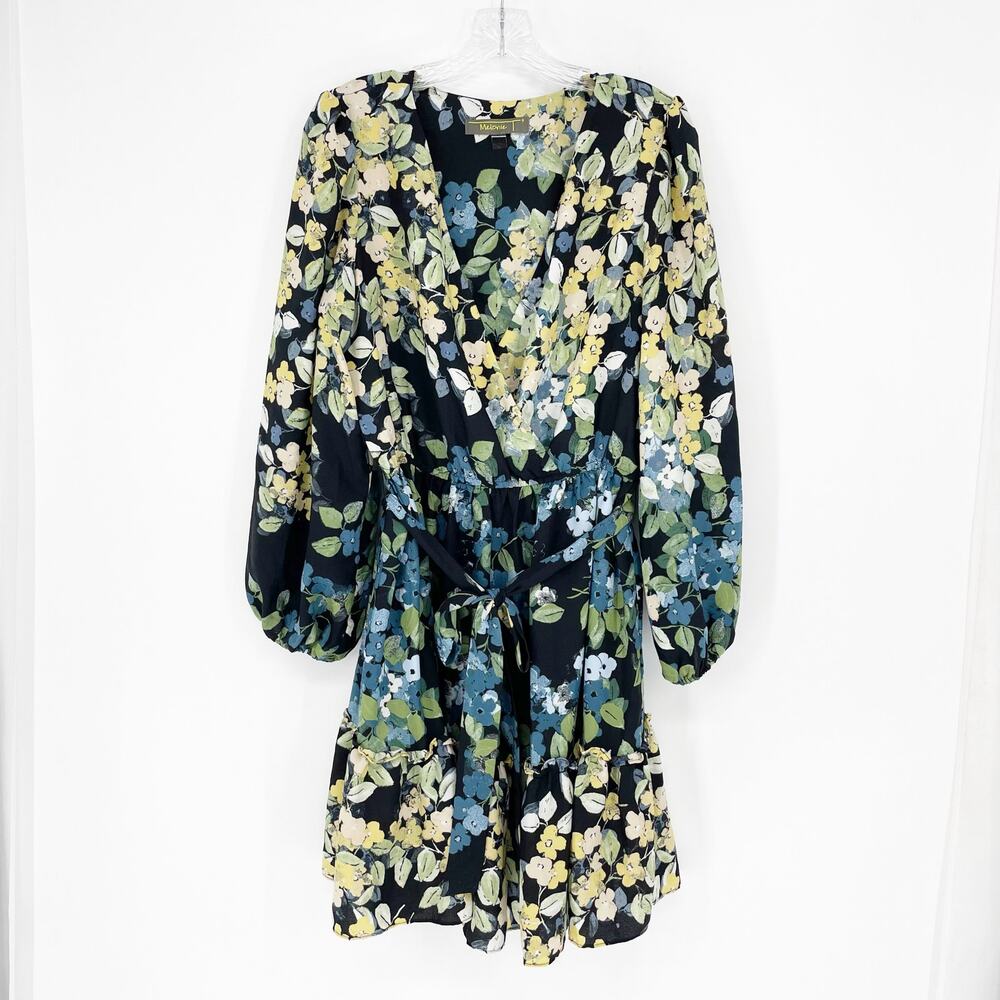 Melonie T Long Sleeve Fit & Flare Floral Dress Size 12